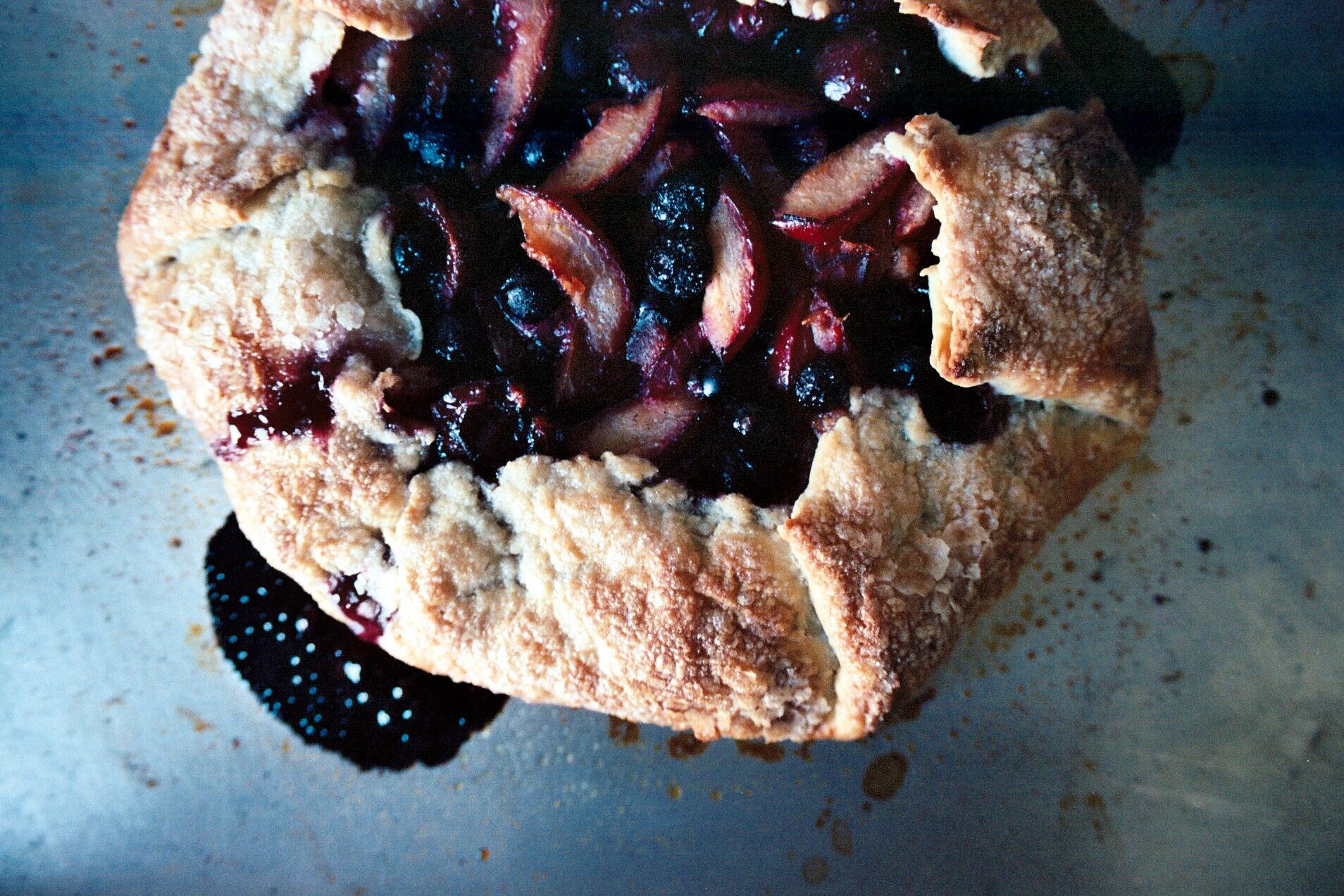 blueberry plum galette